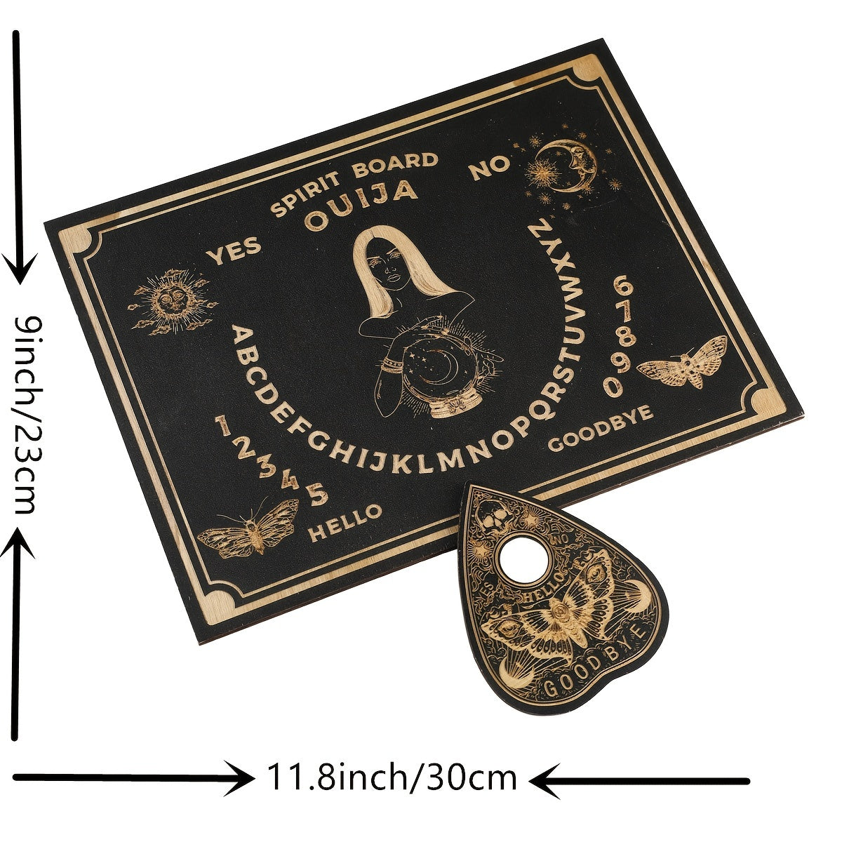 11 8'' 9 0'' Spirit Board & Planchette Kit