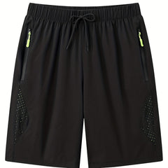 Quick Dry Drawstring Shorts with Zip Pockets Men s Casual Breathable Nylon Short