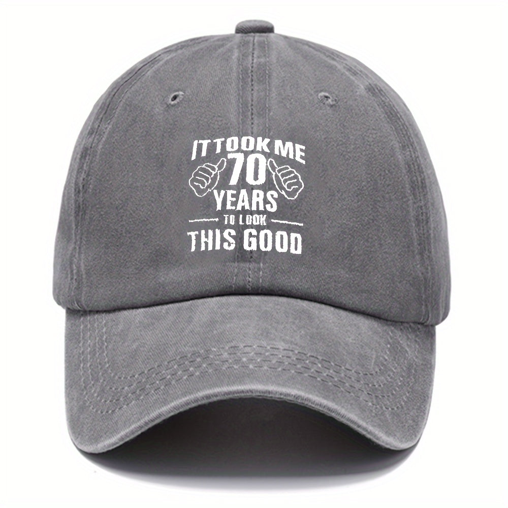 Letter Printed Washed Cotton Baseball Cap Sun Protection Hat