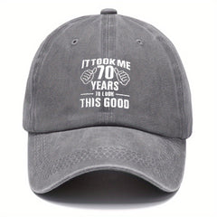Letter Printed Washed Cotton Baseball Cap Sun Protection Hat