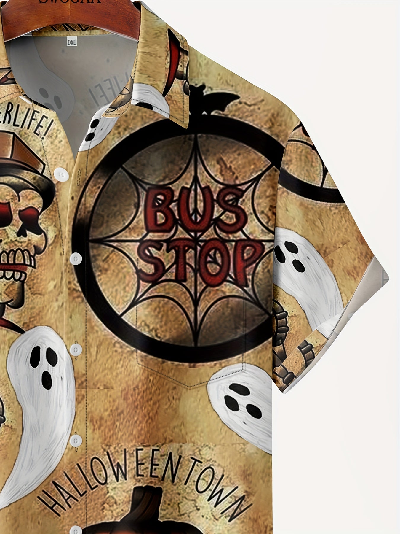 Retro Halloween Pattern Men's Shirt