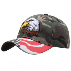 Patriotic Eagle & Flag Embroidered Baseball Cap Unisex Fishing Hat