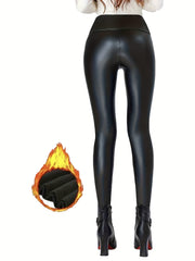 High Waist Fleece Liner Yoga Pants Stretch Leggings