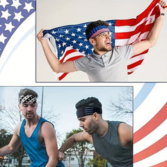 Independence Headbands Sports Headband 4th of July Hair Accessories for Men