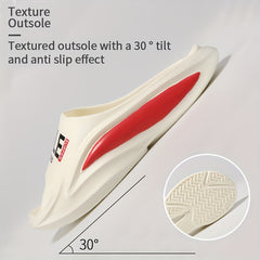 Men's Color Block Slide Slippers Soft Sole Non Slip Open Toe Shoes