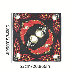 Polyester Skull Print Square Scarf Hip Hop Street Dance Halloween Scarf