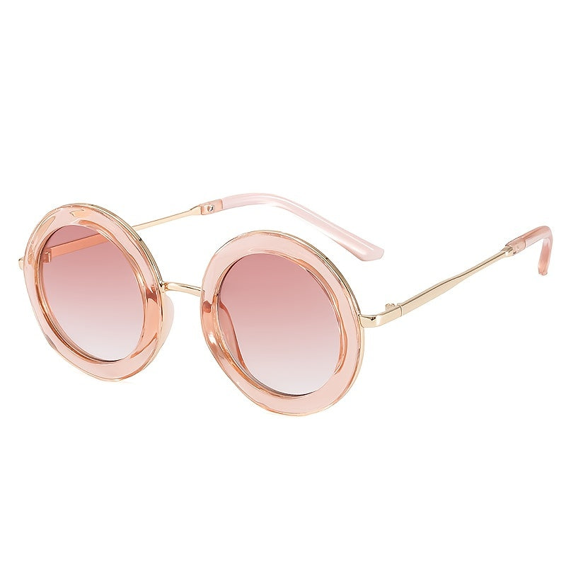 Boy's Round Frame Sunglasses Metal Frames UV 400