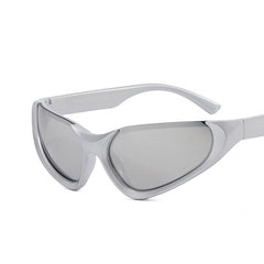 Futuristic Punk Y2K Semi-frame Concave Sunglasses