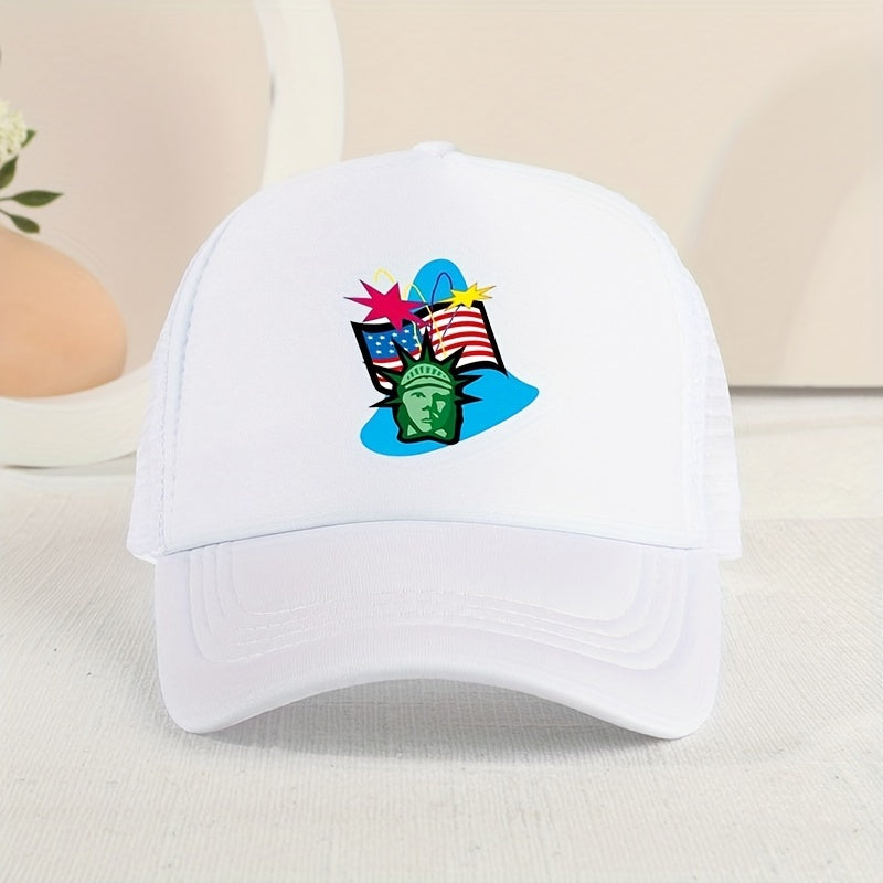 Independence Sports Golf Dad Hat Flag Printed Baseball Cap Unisex Mesh Trucker