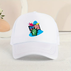 Independence Sports Golf Dad Hat Flag Printed Baseball Cap Unisex Mesh Trucker