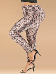 Snake Print High Waist Leggings