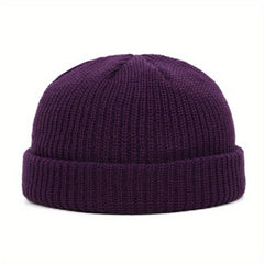 Unisex Ribbed Fisherman Beanies Winter Hats