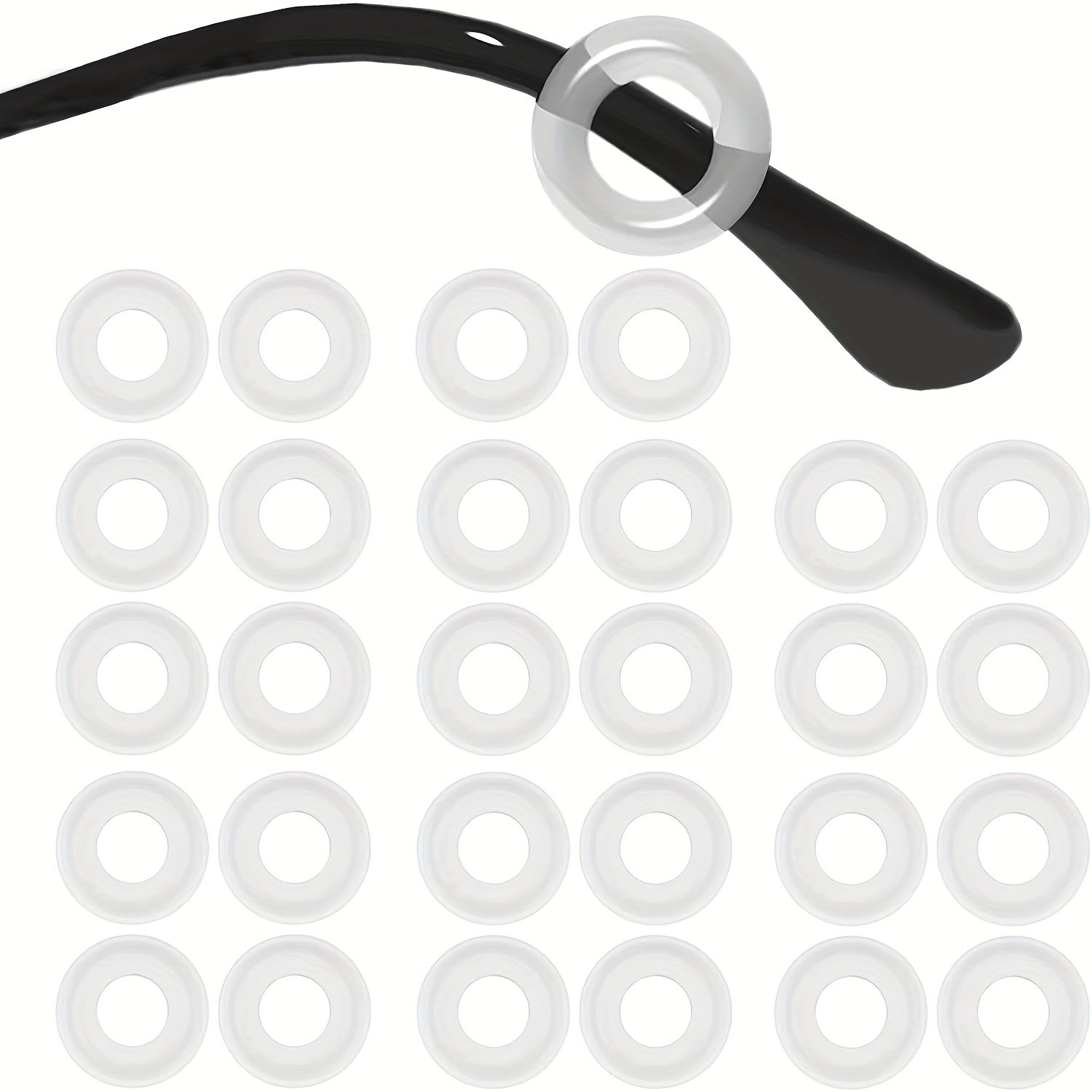 Silicone Glasses Ear Grip Strap Holder Anti Slip for Eyewear - Clear