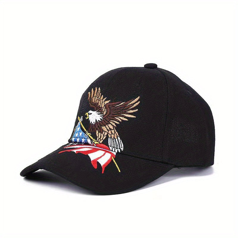 Unisex Sunshade Adjustable Baseball Cap Flag Embroidery Outdoor Sport