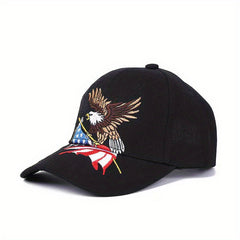 Unisex Sunshade Adjustable Baseball Cap Flag Embroidery Outdoor Sport