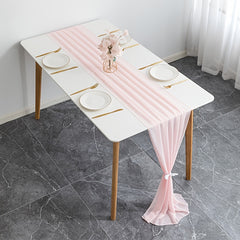 Balinese Pleated Table Runner Solid Table Cover
