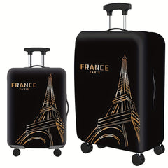 Eiffel Tower Print Luggage Cover Lightweight Travel Dustproof Cover