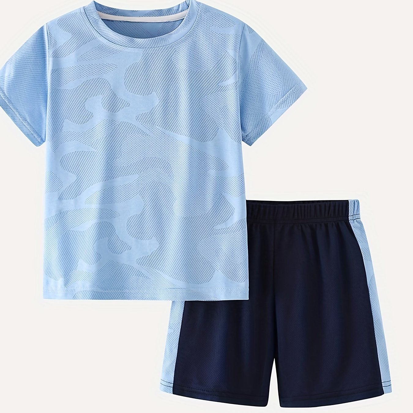 Camouflage Boy's 2pc T shirt & Shorts Set for Summer