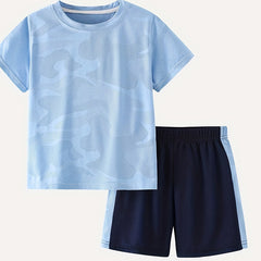 Camouflage Boy's 2pc T shirt & Shorts Set for Summer