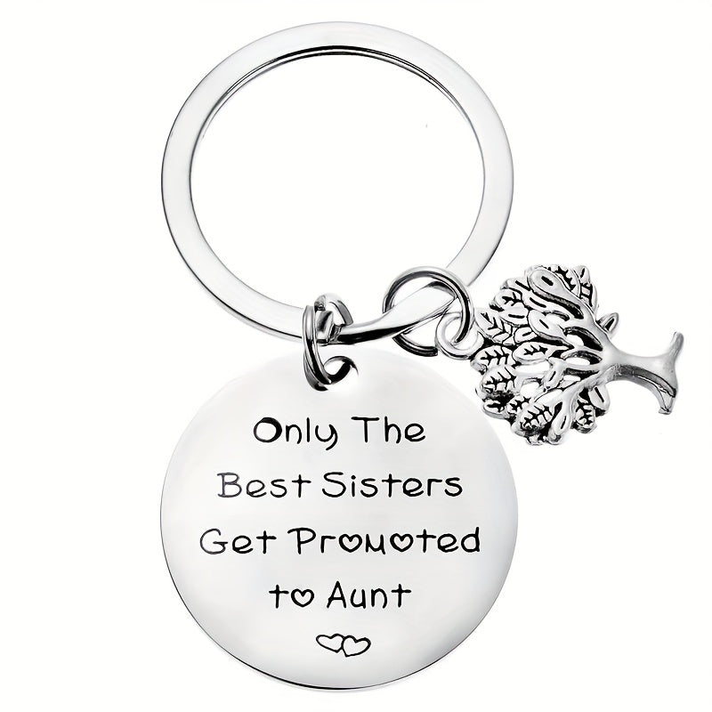 Stainless Steel Aunt Keychain Gift From Niece