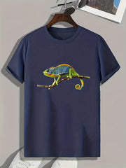 Animal On the Branch Print Men's Graphic T-shirt
