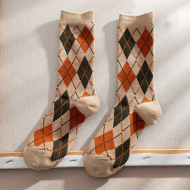 2 Pairs Girls Kids Crew Socks for Autumn Winter