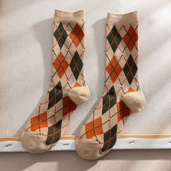 2 Pairs Girls Kids Crew Socks for Autumn Winter