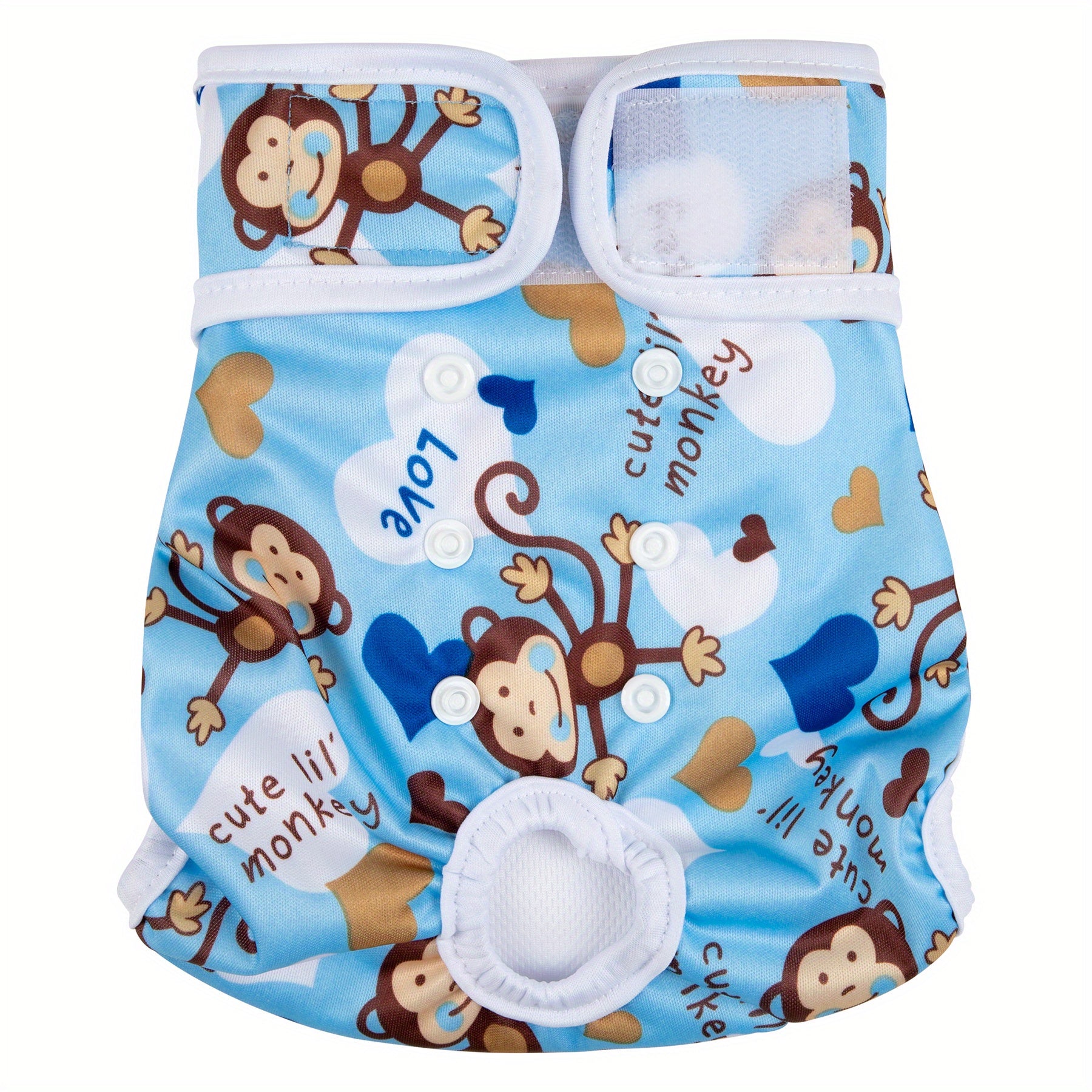 1pc Cartoon Washable Female Dog Diapers Reusable Leak Proof Puppy Diapers