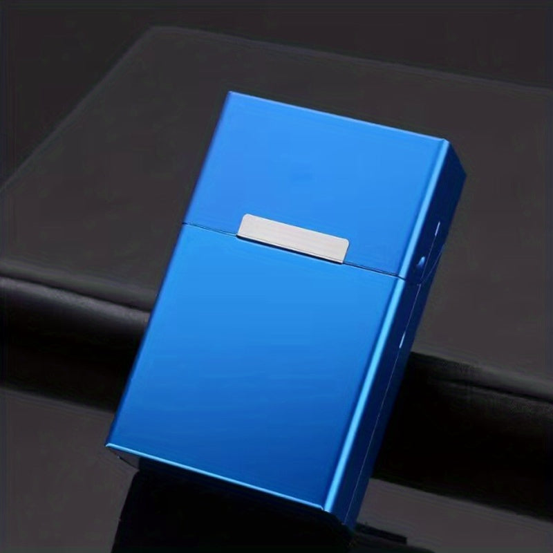 Metal Cigarette Case Portable 20 Capacity Anti-Squeeze Storage