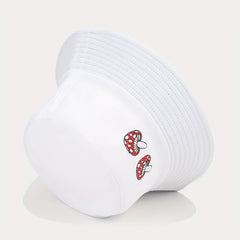 Mushroom Embroidery Bucket Hat Men Sunscreen Outdoor Basin Hat