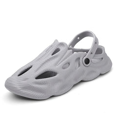 Men's Non-slip Hollow Clogs Sandals Grey