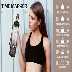 Sports Water Bottle Portable Leak-proof Plastic Water Cup with Straw
