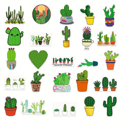 50pcs Cactus Waterproof Stickers for Water Bottles Laptop Scrapbook Lugg