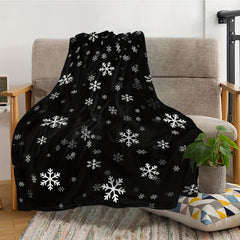 Christmas Snowflake Blanket Lightweight Flannel Sofa Bedroom Chair Winter Warm