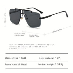 Men's Frameless Polarized Sunglasses for Outdoor Sports