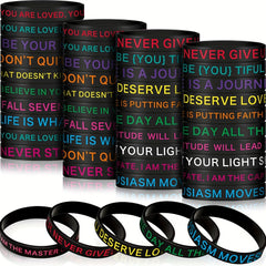 Motivational Silicone Bracelet for Sports and Fitness