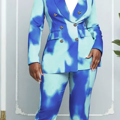 Tie Dye Blazer & Jogger Pants Set