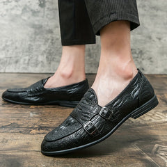 Men's Double Monk Loafers Comfy Casual Shoes