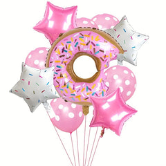 10pcs Donut Aluminum Film Balloons for Baby Birthday Party Decorations