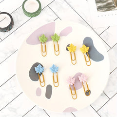 4pcs Maple Leaf Paper Clips Metal Paper Clips