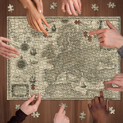 1000pcs Jigsaw Puzzle Ancient Nautical Map 48.9 x 67