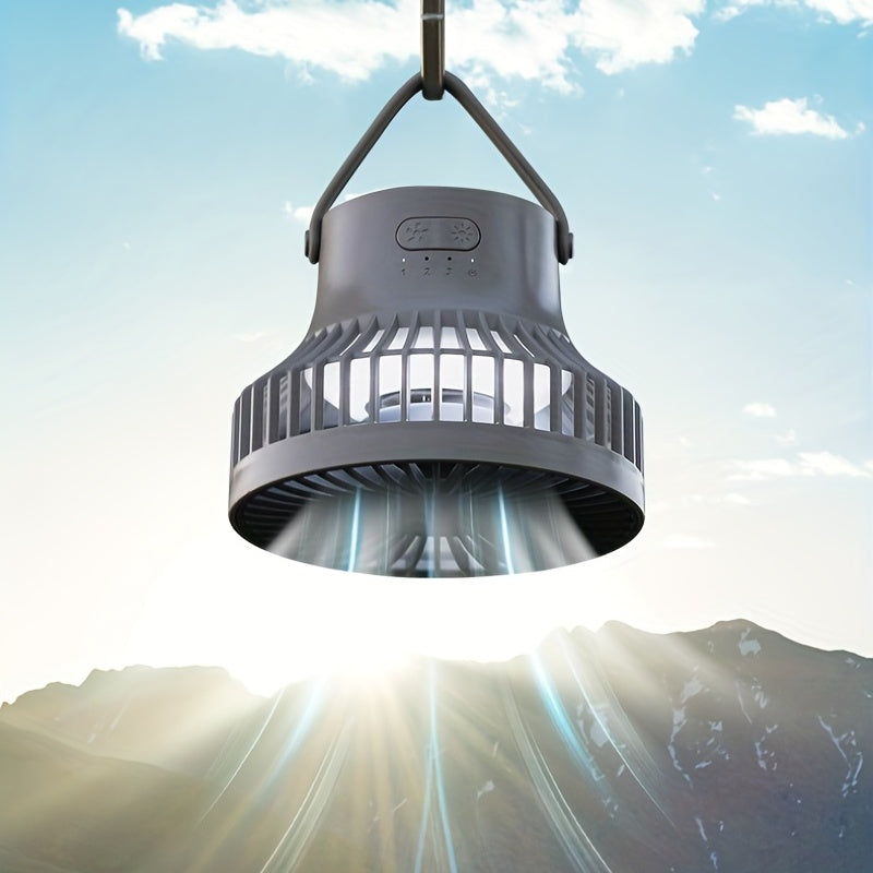 Portable USB Fan with Rechargeable Battery and LED Night Light