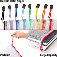 Set of 56 Mesh Zipper Bags for Organizing Puzzles & Office Supplies