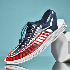 Men's Woven Sandals Durable Non Slip Beach Shoes