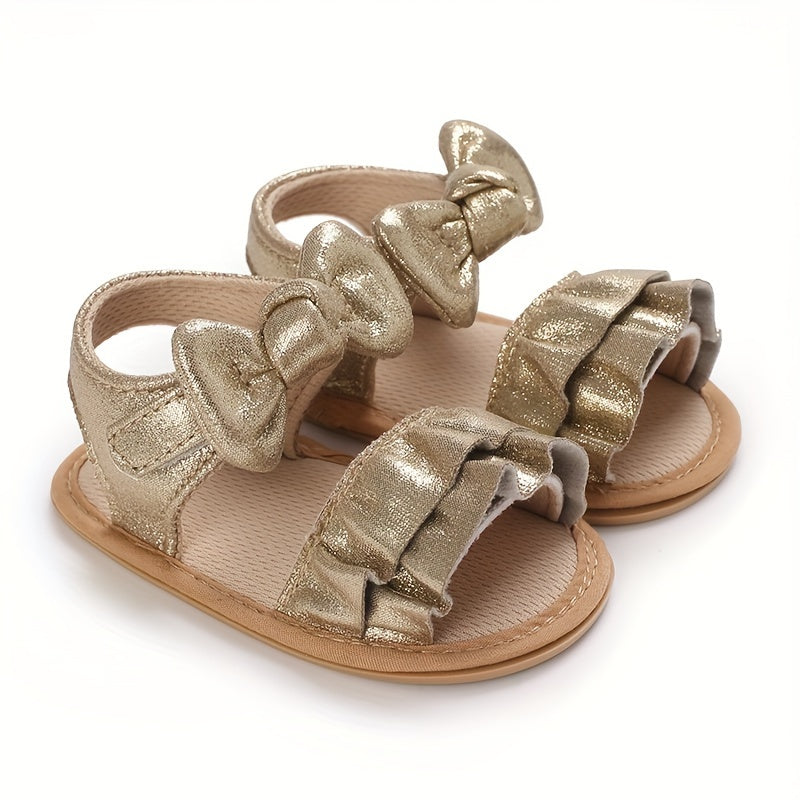 Bowknot Open Toe Sandals For Baby Girls