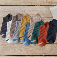 10 Pairs Kids Striped Ankle Socks