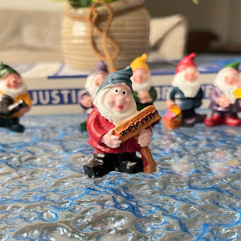 7 Dwarfs Statues Set for Fairy Garden Decor