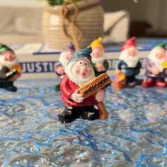 7 Dwarfs Statues Set for Fairy Garden Decor