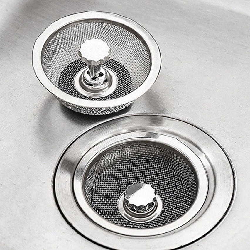 Stainless Steel Sink Filter with Plug Reduce Scale Sediment Improve Water Taste