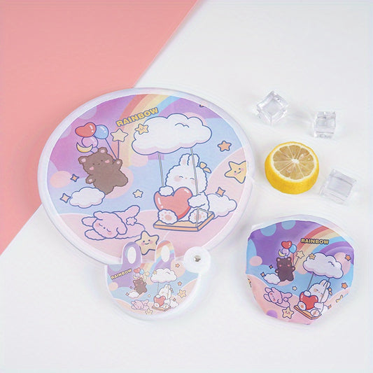 Cartoon Pattern Fan Carry on Plastic Fan Mini Portable Fan
